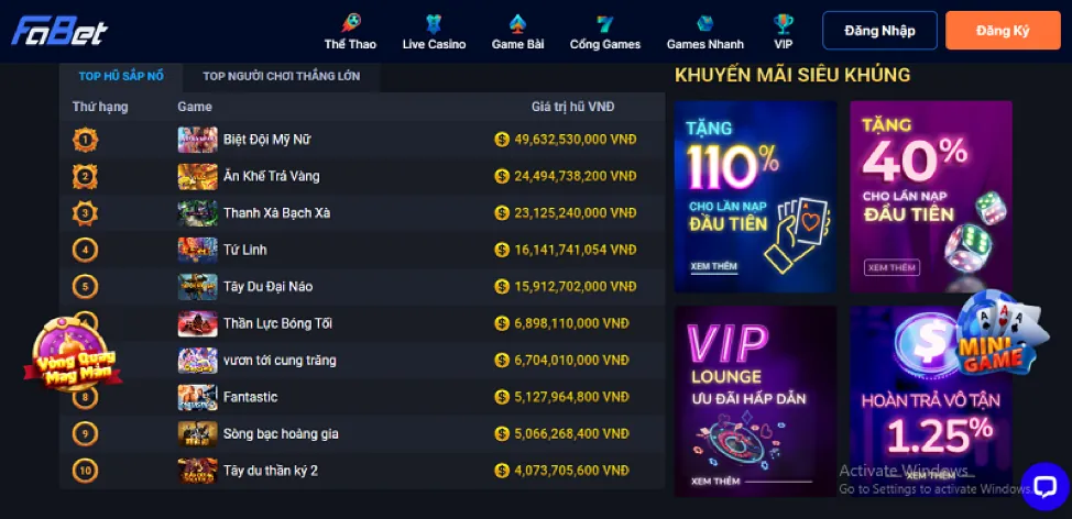 Trò chơi slot và bắn cá